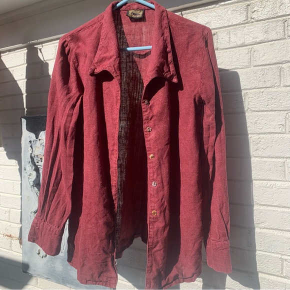 Two Star Dog 100 Hemp Button up Top m - Picture 2 of 5